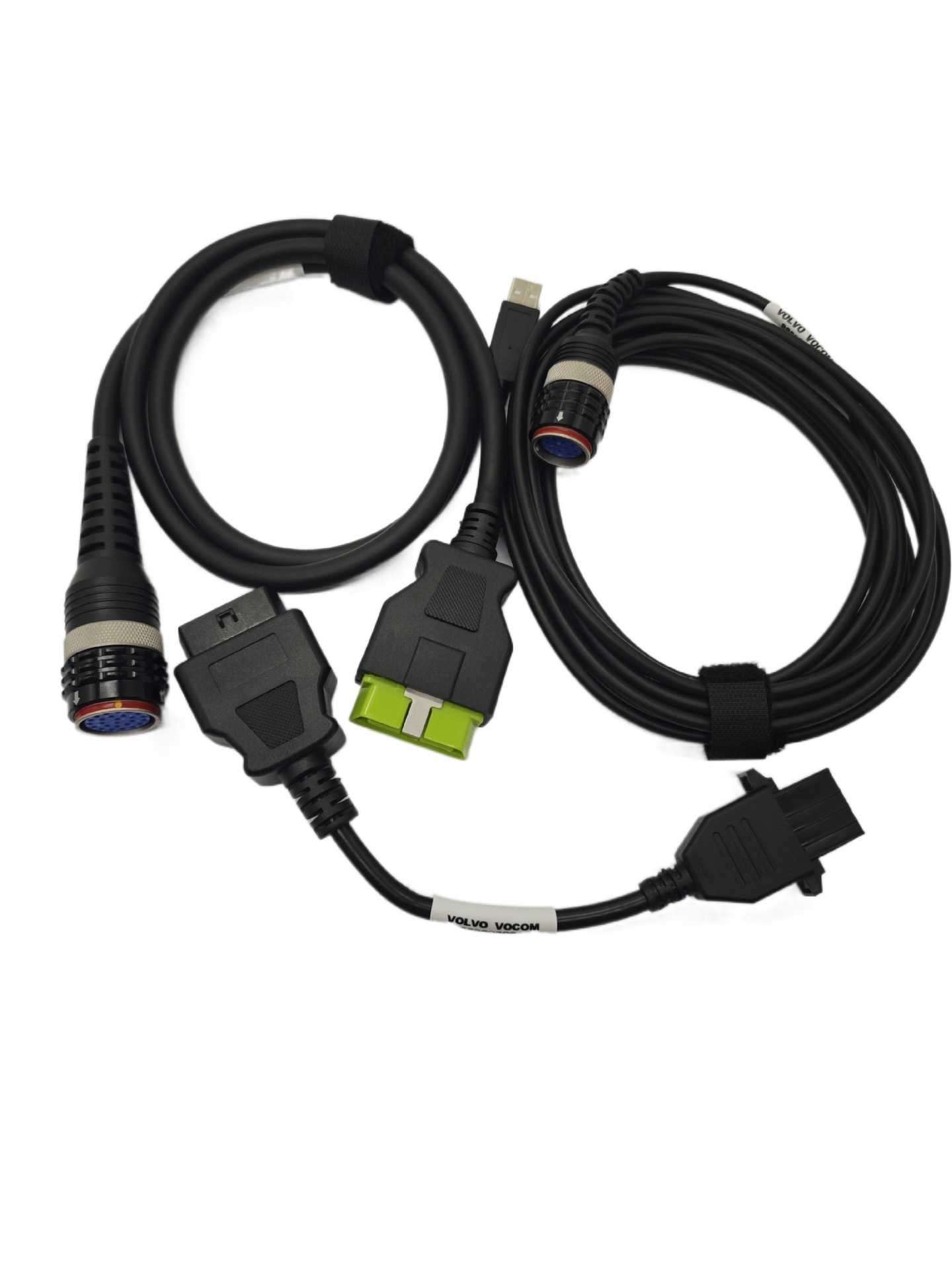 3条 沃尔检测仪连接线OBD Cable for Volvo 88890304 Vocom测试线