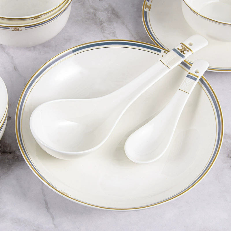 Ceramic modern set, tableware, European style, simple and elegant design, light luxury style