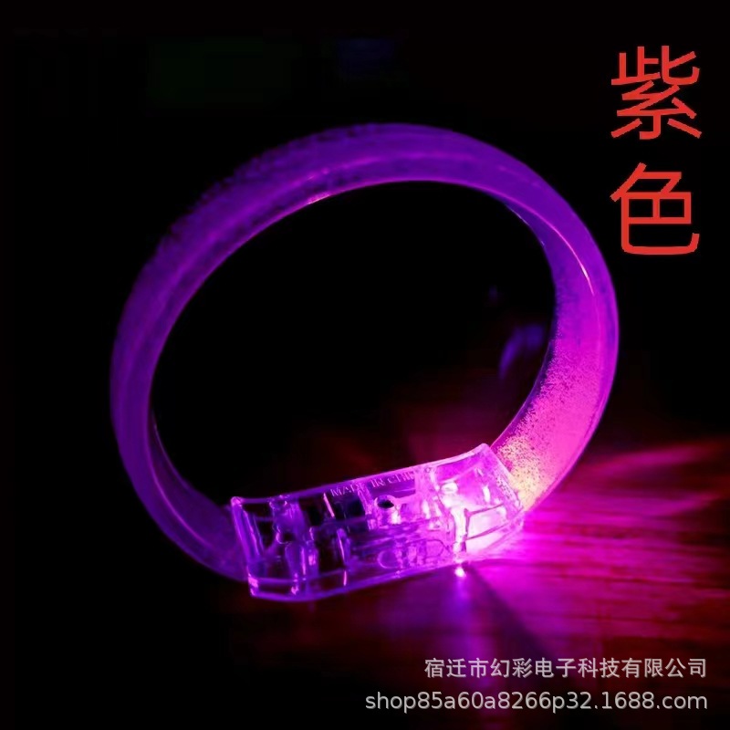 Nueva pulsera flash LED de acrílico, pulsera luminosa, barra de conciertos, accesorios de vítores, pulsera, logotipo de impresión