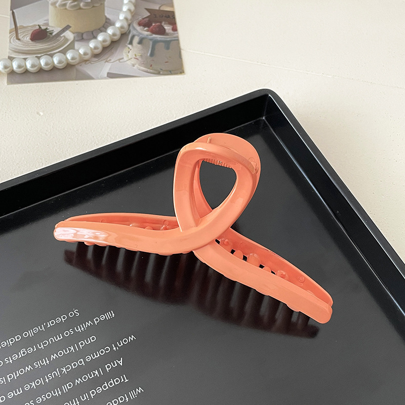 Clip de pelo marrón grande Nueva horquilla cuadrada accesorios para el cabello clip de horquilla simple Cabeza trasera clip de pelo clip de tiburón tocado