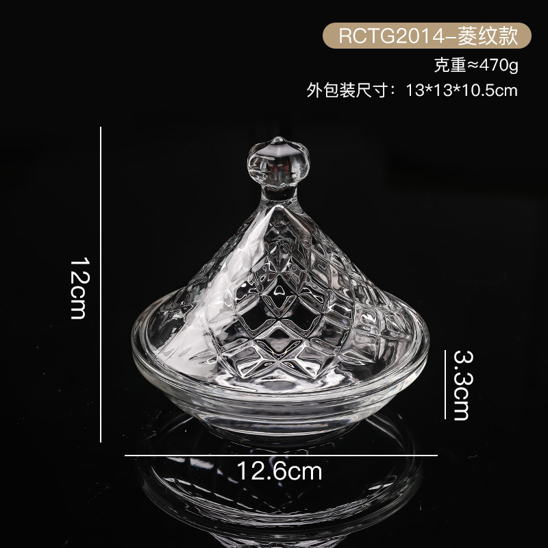 Jarra de caramelo de vidrio vintage transparente de almacenamiento de joyas jarra Mongol de vidrio bolsa candelabro ins accesorios de foto jarra de almacenamiento