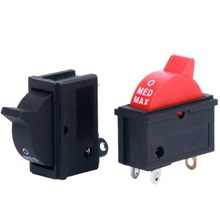 Snap-in Switches 3 Pin 3 Gears Boat Rocker Switch for Hair D