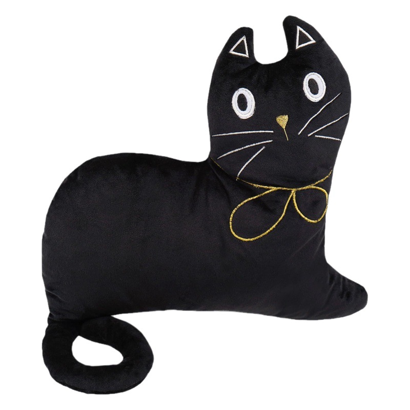 Nuevos productos transfronterizos de Halloween almohada negra para gatos almohada para mascotas almohada adorable simple almohada creativa