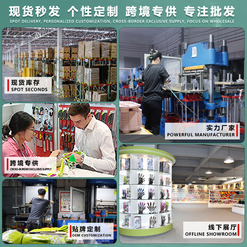 Cross-border exclusive silicone baking gloves with cotton insulation, five-finger gloves, oven, thickened silicone gloves, wholesale