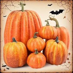 ソース工場代理店シミュレーションカボチャハロウィン収穫祭装飾小道具装飾品 7 個偽カボチャモデル