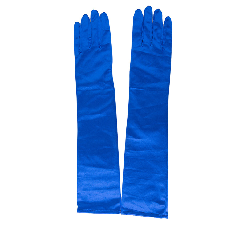 45cm guantes planos de satén guantes de rendimiento de etapa guantes de etiqueta de vestido formal guantes de boda accesorios guantes