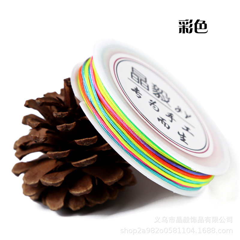 Fábrica directa 1mmA hilo Jade hilo DIY accesorios de joyería hechos a mano hilo trenzado hilo torcedura borla alambre lote