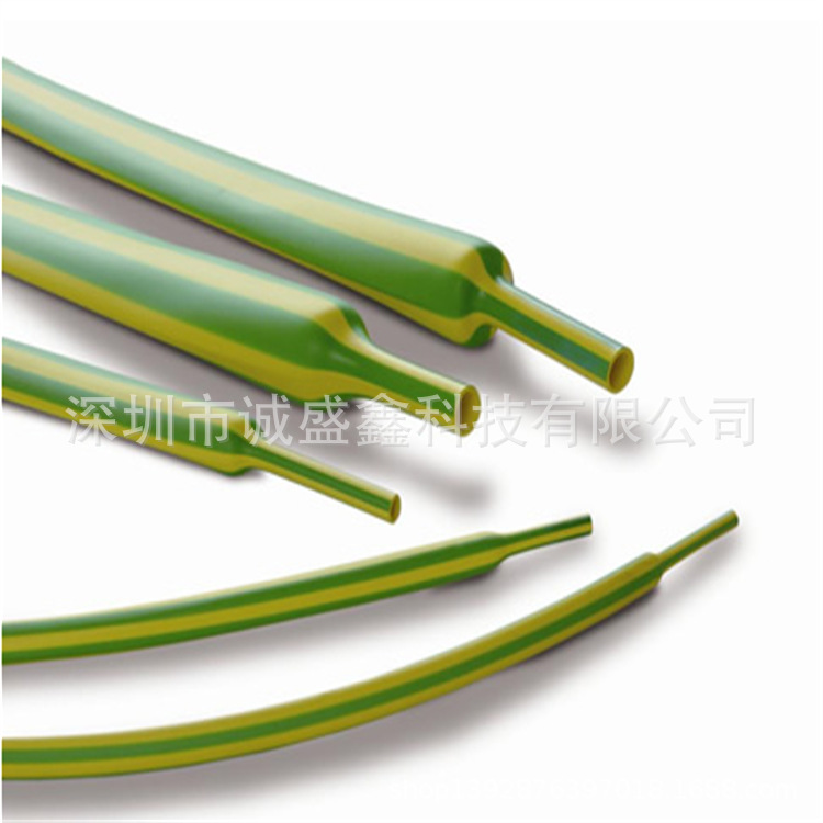 供应地线标识黄绿热缩套管 黄绿双色热缩套管