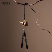 国风黑胡桃葫芦车载挂饰男女汽车内后视镜挂件平安招财商务伴手礼