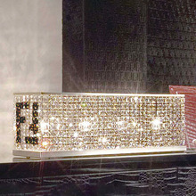 设计师长方体水晶台灯酒店样板房会所工程灯具高端定制生产