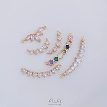 14K����ɫ����������ΈA���ʯ�����p���朒��diy�i��朵���