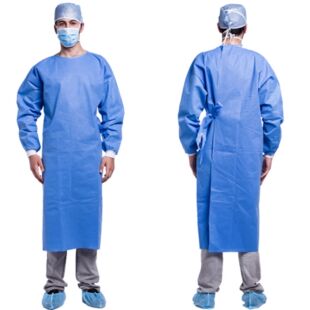 In stock factory wholesale disposable surgical clothes PE non-woven isolation protective clothes protective clothing visiting overalls