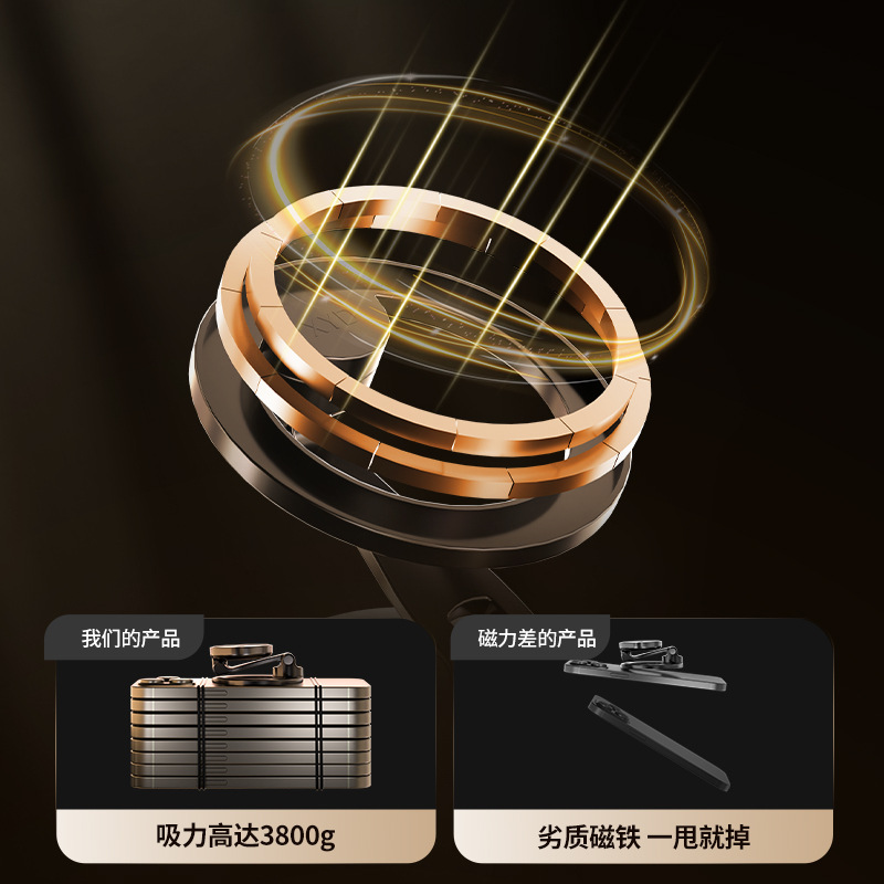 Nuevo soporte de teléfono móvil de coche de metal plegable magnético especial anti-vibración N52 soporte de coche magnético fuerte