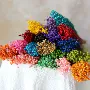直发手工串珠干花花瓶