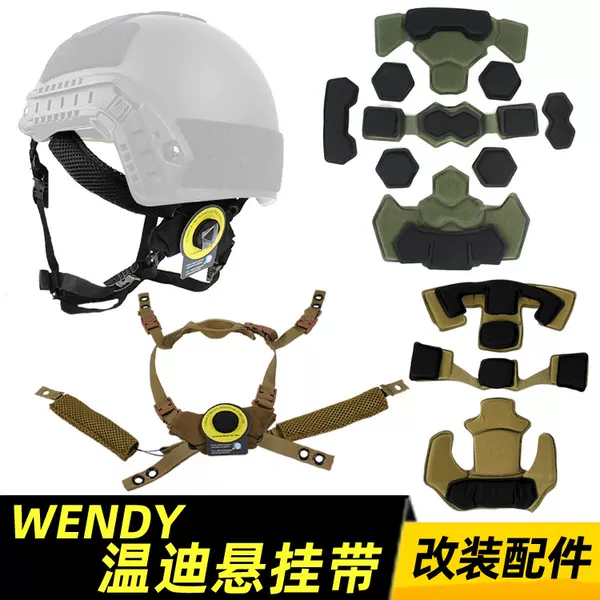 wendy Wendi suspension with lining sponge pad FAST MICH Mickey Wendi knob adjustment helmet accessories