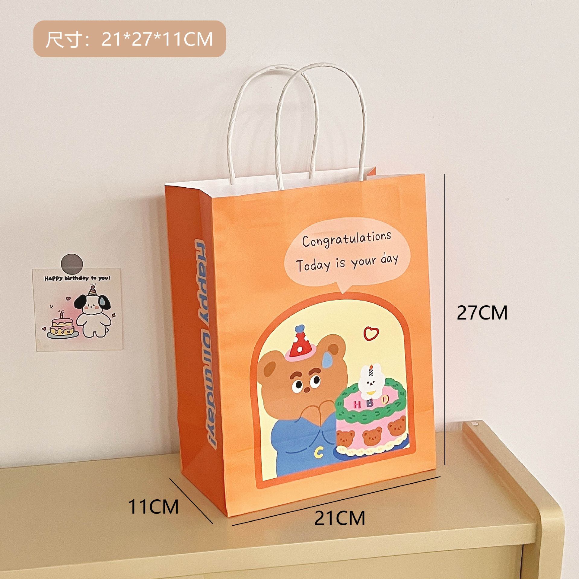 INS papel en línea celebridad dibujos animados linda chica estudiante impresión conejito mini bolsa de embalaje decoración bolsa de papel Nuevo