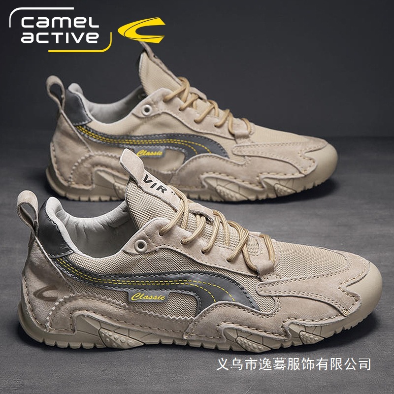 德国骆驼动感男鞋户外透气休闲运动鞋防滑登山徒步鞋网面旅游批发