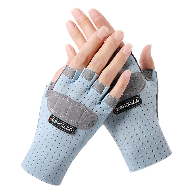 Guantes de medio dedo para niños al aire libre ciclismo deportes fitness hombres y mujeres antideslizante transpirable protector medio dedo guantes de entrenamiento