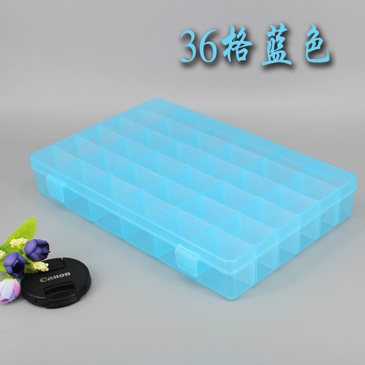 PP transparente 36 joyería autopartes rectángulo almacenamiento de componentes electrónicos caja de almacenamiento caja de plástico caja de embalaje