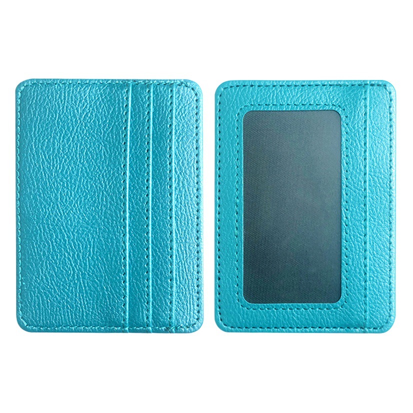 Leather card bag wholesale anti-theft brush rfid leather PU card cover universal women's small and exquisite card bag large capacity card position