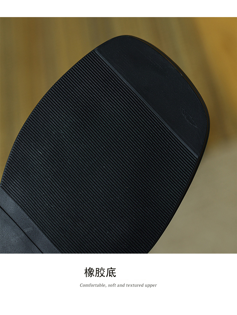 Sandal La Mã dệt cổ điển nữ quai ngang đế bệt — Màu nâu chi tiết 10