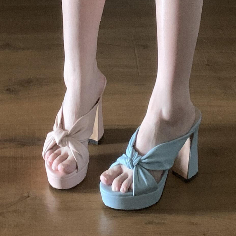 Sexy French Style Chunky High Heel For Women 2025 New Summer Outdoor Wear With Dress Perfect Comfortable Sandals_vogvips.com
