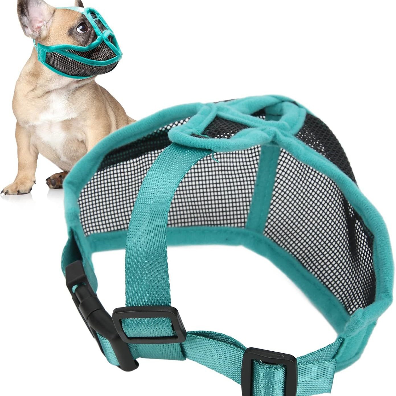 Cubierta de boca de perro ajustable respirable malla máscara anti-morte de perro masticable suave ladrido entrenamiento cosmético artículos de mascotas image 5