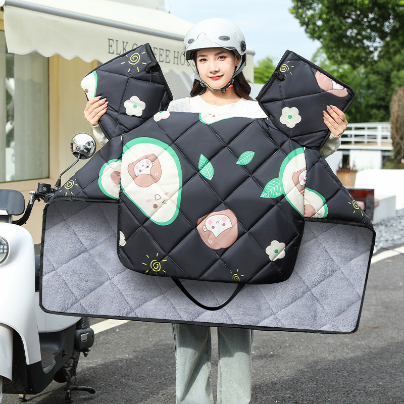 電動自転車の防風カバー、冬用厚手肩当て付き、電動バイクの防風カバー、大型電動自転車の防風カバー|undefined