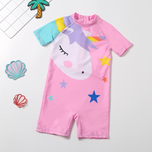 2024 New Children's Swimsuit Girls One-piece Bikini Swimsuit Cute Baby Small, Medium and Large Girls Swimwear