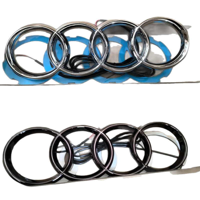 Suitable for Audi Four-Ring Logo Q3Q5La5A6A4L Center Logo Modified Led Luminous Front Logo Audi Front and Rear Car Logos
