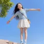 大量女童娃娃领针织套装