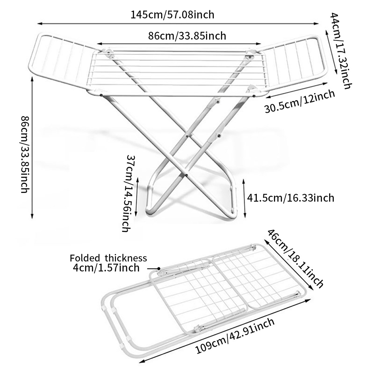 Transfronterizo tipo X piso percha de secado de ropa balcón plegable percha de secado de ropa interior y exterior sin instalación percha de secado de ropa al por mayor