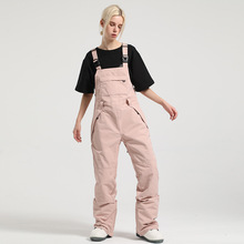 冬季新款滑雪裤女单板防风防水耐磨户外双板工装滑雪服连体背带裤