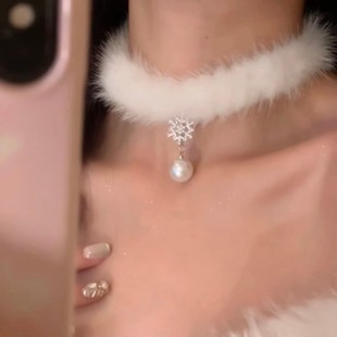 ë�qchoker�ﶬѩ�������ɫëë�ȦŮ�i�������朲����Ʒ�i�