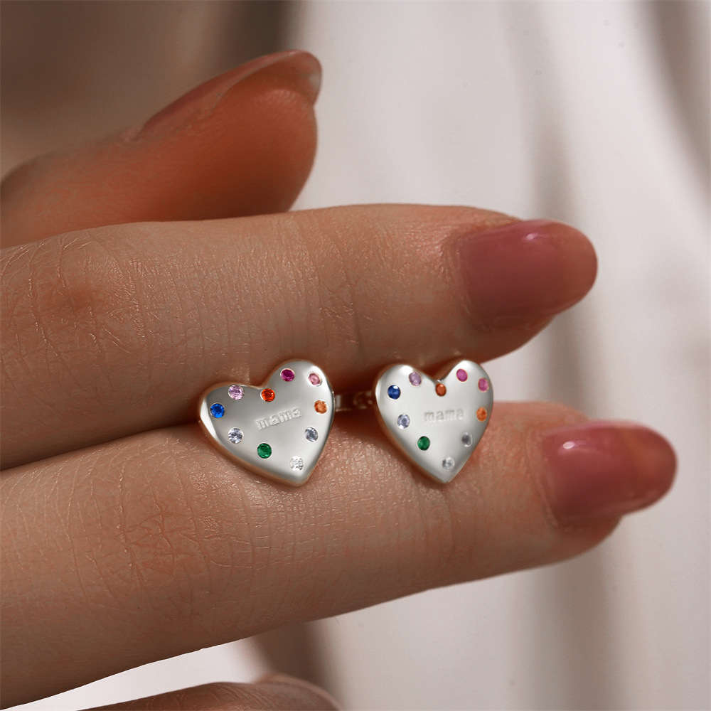 4g Weight 925 Sterling Silver Ear Needle Material Zircon Inlay Material Ear Studs Classification 1 Pair Quantity Holiday, Daily Occasion 925 Sterling Silver Material Heart Shape Pattern Women's Gender Plating Design Elegant, Simple Style Style 1 Pair 925 Sterling Silver Zircon Heart Shape Ear Studs 7