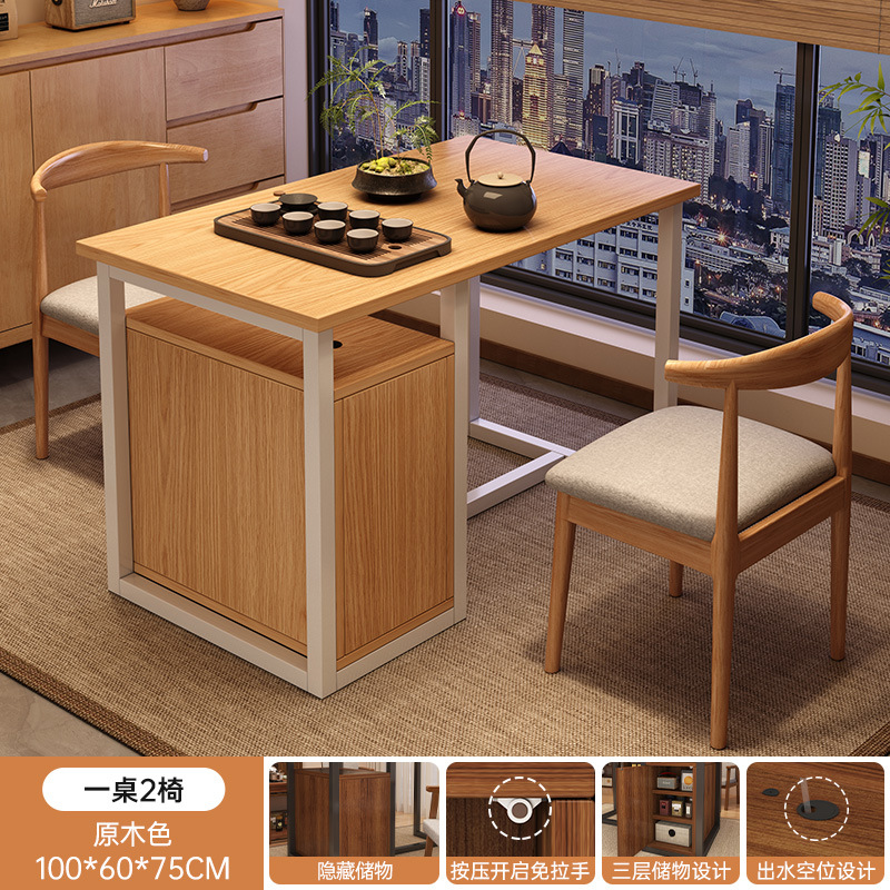 Balcón pequeña mesa de té combinación de mesas y sillas 2025 nuevo tipo de mesa de té sala de estar pequeña casa té doméstico hacer té mesa de té kung fu