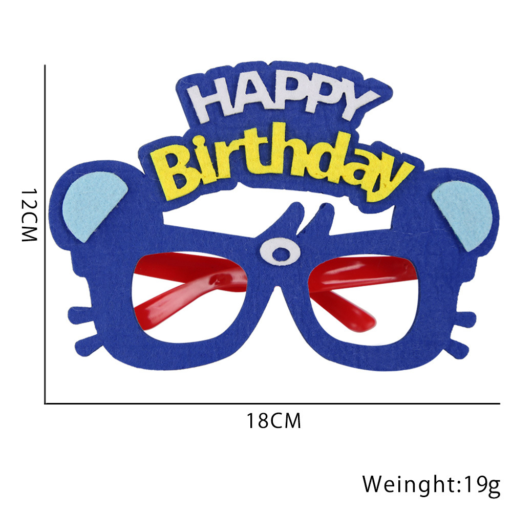Gafas de Cumpleaños 2026, Decoración para Fiestas, Gafas Divertidas con Dibujos Animados de Animales para Niños, Accesorios para Fotos de Feliz Cumpleaños