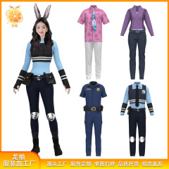 ハロウィンコスチューム ズートピア ウサギ警官 ジャック・フォックス ニック・ジュディ コスプレ アニメコスチューム