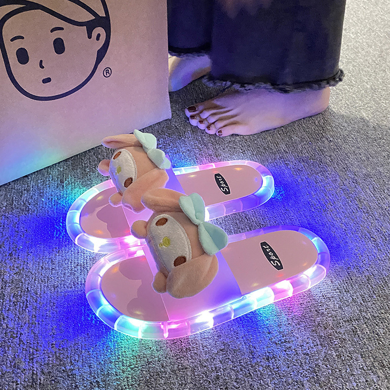 Trendy New Luminous Slippers for Women, Cool and Unique, Non-Slip Cute Cartoon Slide Sandals for Home and Outdoor Use