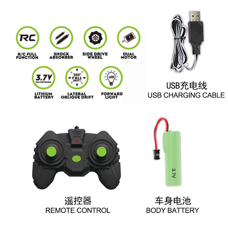 Amazon transfronteriza Venta caliente lado deriva tiburón rinoceronte control remoto truco coche giratorio de 360 grados Tumbling escalada Coche