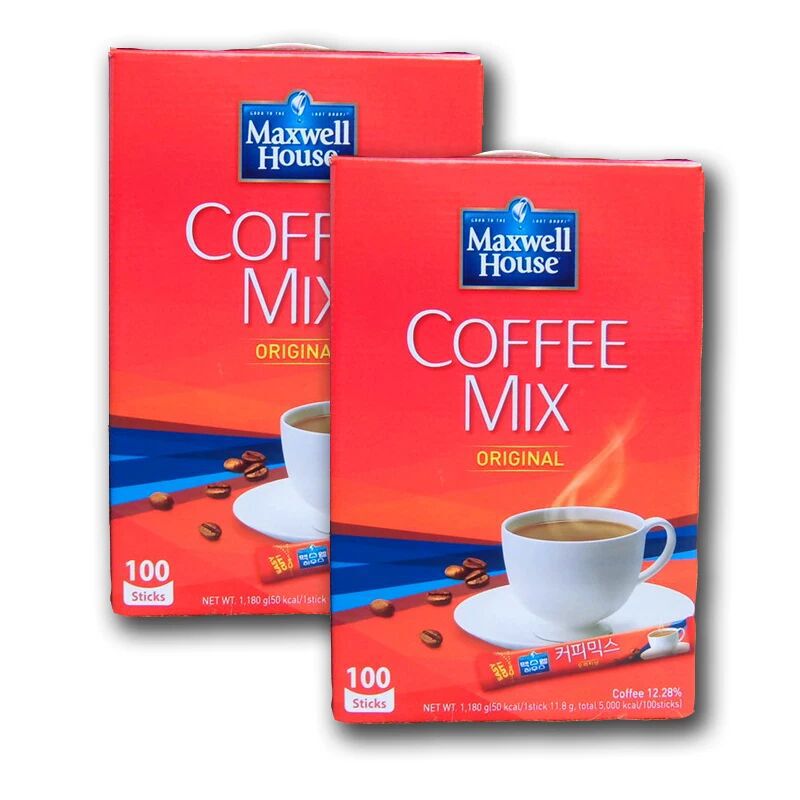 Wholesale Korean Imported Instant Beverage Maxwell Coffee 100 Sticks 1180g*8 Boxes Per Carton Wholesale Korean Imported Instant Beverage Maxwell Coffee 100 Sticks 1180g*8 Boxes Per Carton