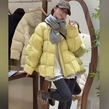 4-13【白鸭绒】云朵泡芙方格鸭绒服-B4406(平56  长71