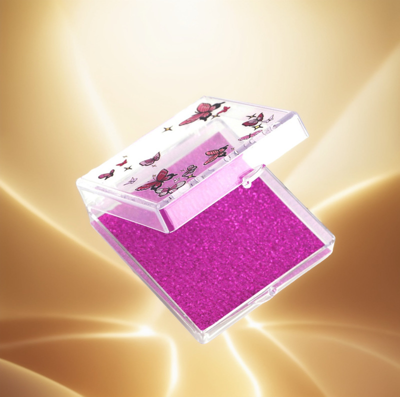 Small jewelry packaging box UV butterfly printing square single pair of false eyelashes packaging logo wearable nail packaging box