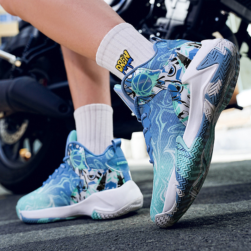 2025 Cross-Border Large Size 4647 Basketball Shoes for Big Feet and Fat Men's Shoes Non-Slip Breathable Sports Shoes Practical Training Sneakers