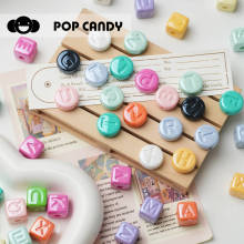 字母方块圆形亚克力可爱百搭彩色通孔DIY手机链项链串珠散珠材料