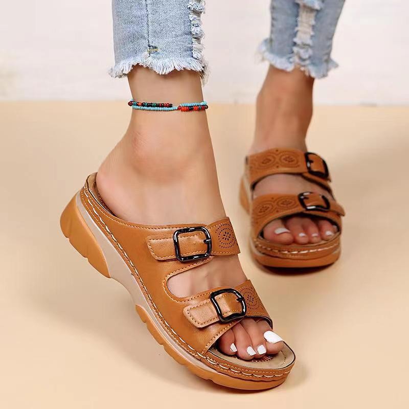 Women's Casual Solid Color Open Toe Slides Slippers display picture 4