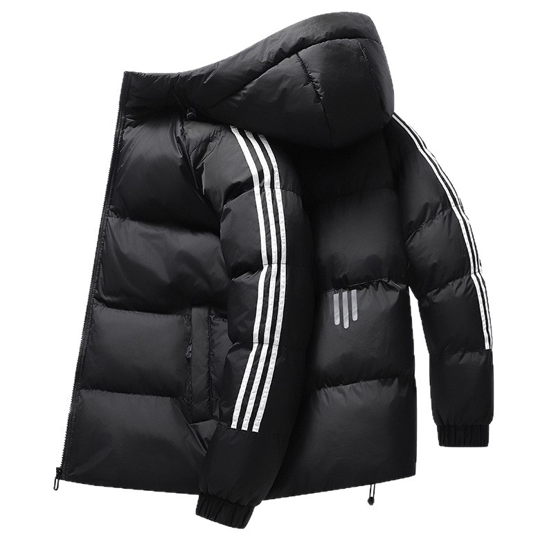 Tres barras transfronterizas chaqueta de algodón de pluma para hombres chaqueta de algodón con capuzas gruesa para hombres invierno calentamiento de algodón frío ropa de pan casual