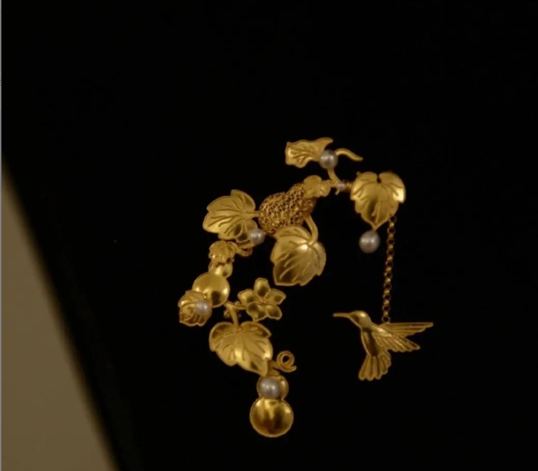 Broche feuille de ginkgo, peigne à cheveux, épingle à cheveux thermorétractable, cheongsam, hanfu ancien, style chinois moderne, rétro, polyvalent, simple_voghion.com