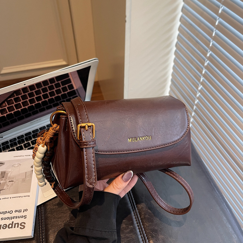 Korean Style Women's Bag, Niche Fashion, Wide Shoulder Strap, Single Shoulder Underarm Bag, New High-End Versatile Crossbody Small Square Bag