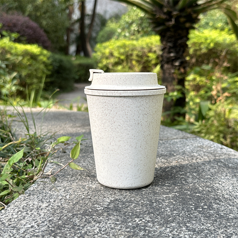 Tazza da caffè e acqua regalo antiscottatura a doppio strato in paglia di grano riciclata ecologica e di alta qualità_voghion.com